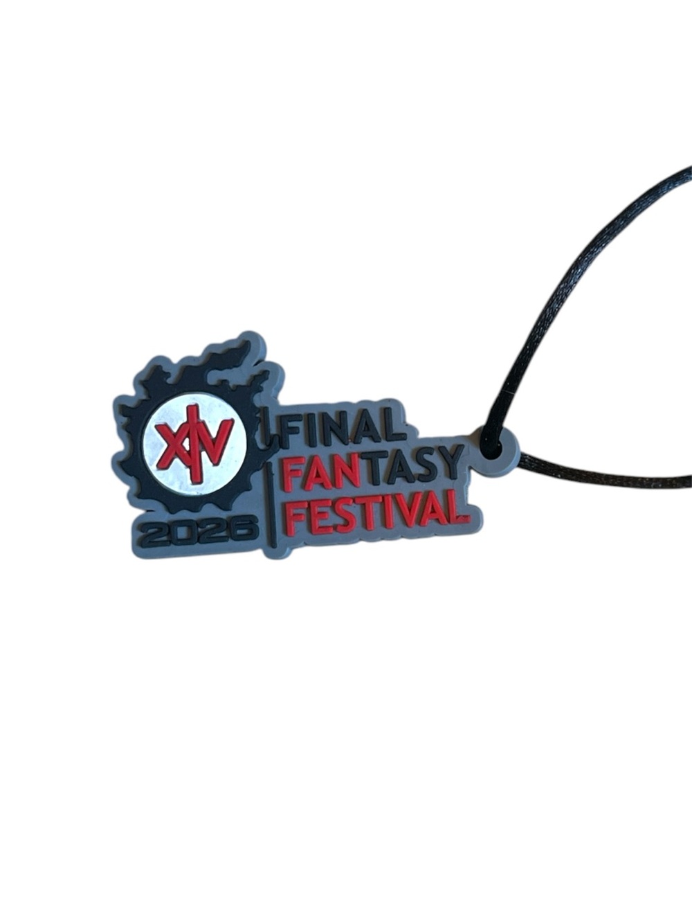 2026 Final Fantasy Festival Silicone Key Tag - Gray & Red